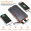 Solcellepanel 8000mAh for iOS og Android Svart 7