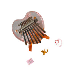 Kleines Kalimba 8-Tasten-Acryl-Daumenklavier, tragbares-1