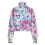 Women's Oversized Cropped Quarter-Zip Sweatshirt with 5