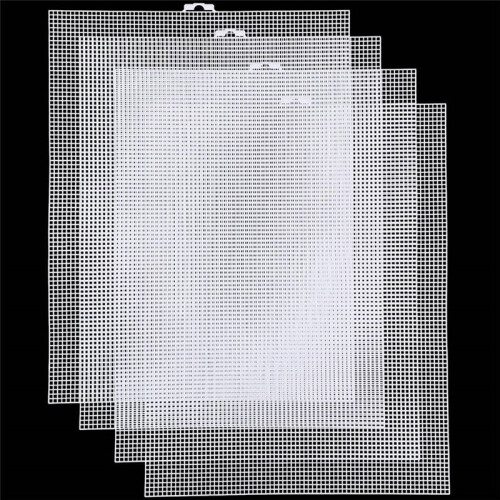 Folhas de Lona Plástica para Bordado e Artesanato Faça Você Mesmo, 13,4 Polegadas X 10,4 Polegadas com Malha de 2,5 mm, 4 Unidades 2