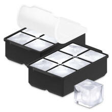 Große Silikonform (2er-Pack), Whiskyform - Kostenlose Eiswürfelbehälter für Den Gefrierschrank