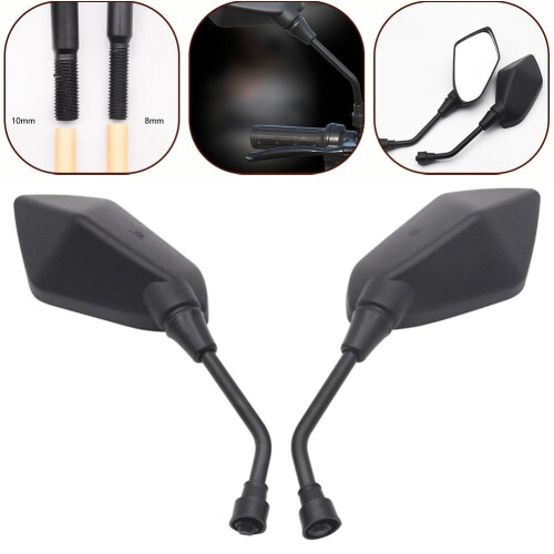 Motorcycle Rear View Side Mirrors 7/8 inch 10MM 8MM 2