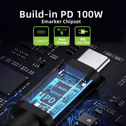 USB-C til DC strømkabel 20V5A65W for HP bærbar PC 1