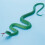 Serpent de Simulation en Caoutchouc Jouet d'Astuce - Vert 6