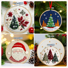 9-Piece Embroidery Hoops Set, 3 Inch Bamboo Stitch Hoops for Art , Sewing, Home Decor 3 Inch