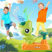 Flying Disc Launcher Toy for Kids Ages 312 with Dinosaur and Butterfly Catch Game for Indoor Outdoor Play