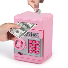 Electronic ATM Piggy Bank for Kids with Password Protected Savings, Real Coin Operation Toy Gift