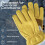 Leather Work Gloves Heavy Duty Water-Resistant Cowhide 2