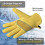Leather Work Gloves Heavy Duty Water-Resistant Cowhide 8