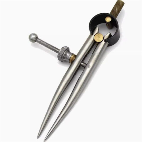 0-75mm Steel Leather Compass Set Adjustable Wing Divider for Drafting Woodworking Metalworking 2