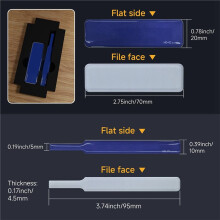 Hobby Model Polishing Tools, 2 PCS Glass Files 600-800 Grits, Non-Slip Grip for Scale Models, 3D Resin Parts
