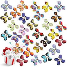 20 Pcs Magic Flying Butterfly Wind Up Surprise Toy for Cards Gifts Party Favors Classic Style