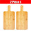 Eco-Friendly Bamboo Chopping Board for Kitchen with Handle - Ideal for Pizza, Bread, Steak L 2