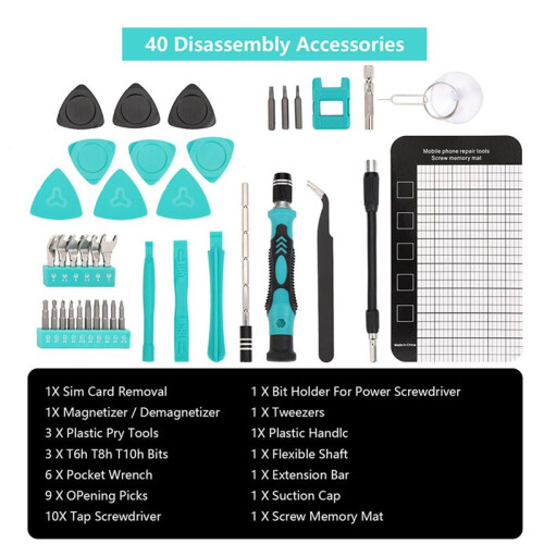 138 in 1 Screwdriver Set Magnetic Torx Screw Driver Bit Drill Kit Multitool for   PC Repair Hand Tool Set 2