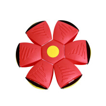 Red Flying Disc Ball for Kids  Deformable Boomerang Football Toy for Outdoor Sports Fun