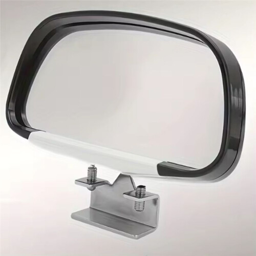 Universal Fit Front View Blind Spot Mirror with Convex Lens - 360 Adjustable 2