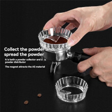 per Polvere Caffè per Macchine Caffè Espresso Trasparente Anti-Mosche per La Raccolta Polvere Manico per Caffè Anti-Mosche per La