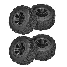 1/16 Scale RC Car Tires 83mm Rubber Wheels Set 4pcs for HBX 16889 SCY 16101 MJX 16207 Enhanced Traction