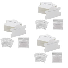 300 Pcs Bracelet Display Cards Jewelry Display Hanging Card Bracelet Packaging Necklace Cards with Bags,White