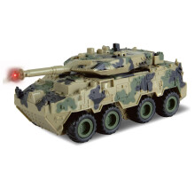 Military Tank Toy with Lights and Sounds, Camouflage Army Truck for Kids, Push and Go Action