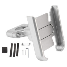 Draaibare telefoonhouder voor op het stuur, eenvoudig te installeren, universele telefoonhouder gemaakt van CNC-gefreesde aluminiumlegering met