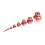 Wooden Stackable Storage Organizer Set Red and White for Kitchen and Craft 4