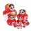 Wooden Stackable Storage Organizer Set Red and White for Kitchen and Craft 5
