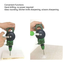 Manual Drill Cutter Hand Crank Drill Multifunctional Glass Ceramic Cutting Hole Drilling Drill Knife Scissor Sharpening