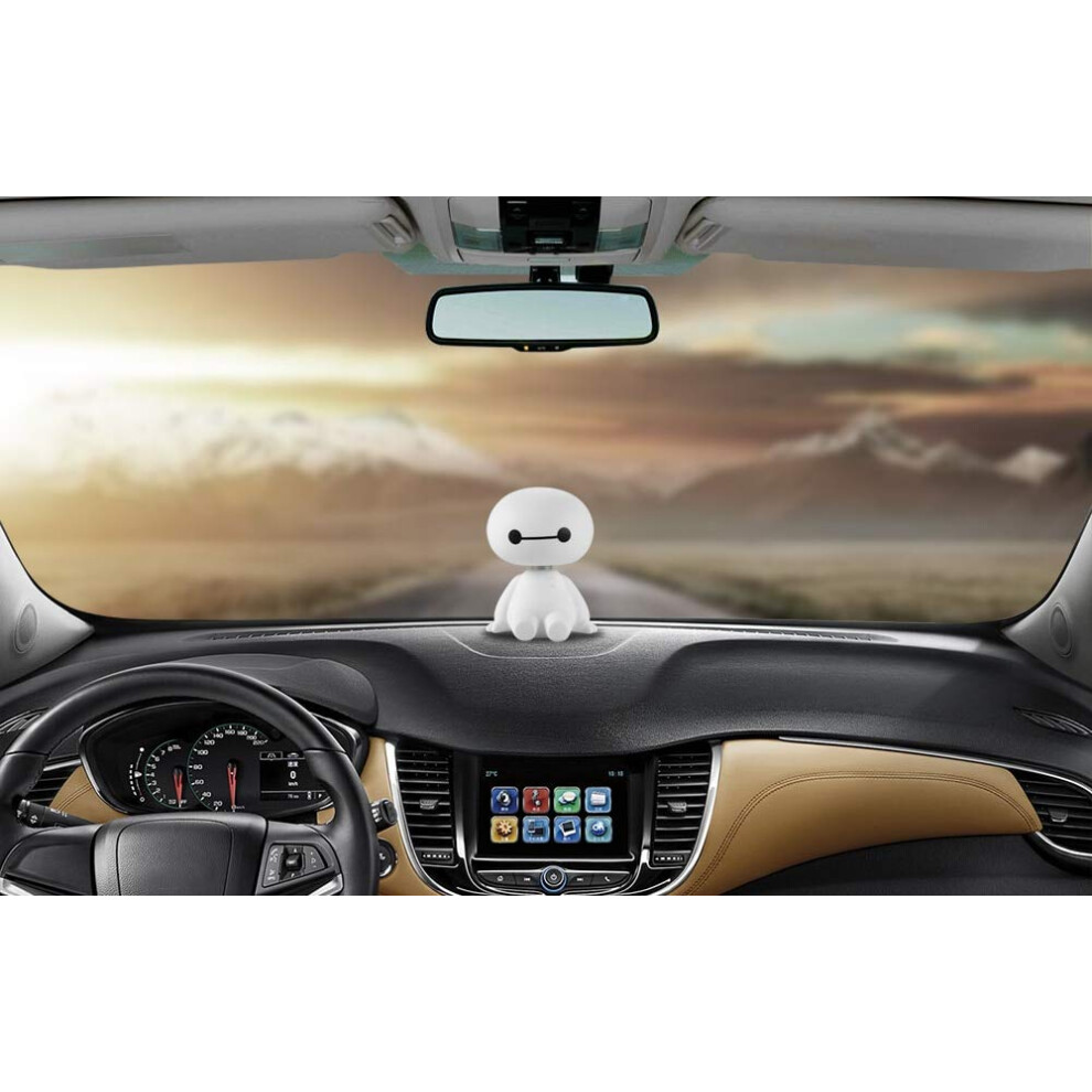 2Pcs Cartoon Robot Bobblehead Car Dashboard Ornament With Shaking Head Motion Accessories 9092120063714