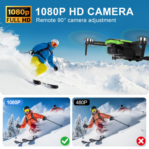 Foldable Camera Drone with 1080P Camera, OneKey Takeoff, Altitude Hold, Gesture Selfie 2