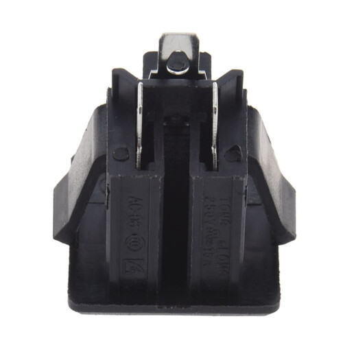 10X AC 125V 15A Panel Mount US Outlet Power Socket Black