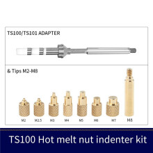 2X WäRmeeinsatz-Mutter-Eisenspitze TS100 LöTkolben-Spitzeneinsatz Innengewindekopf M2-M8 Messing-HeißSchmelzeinsatz-Muttereinsatz