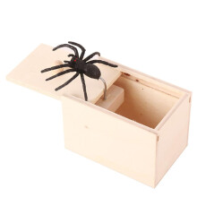 Wooden Spider Prank Box with PopOut Surprise, Handmade Wooden Scare Box Toy for Adults Gift