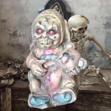 Halloween Ghost Baby Prop Realistic Mummified Zombie Doll for Haunted House Decoration (B1)