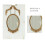 Gold Vintage Bathroom Mirror with Rectangular Frame, 24x46cm Vanity Makeup Wall Decor 3