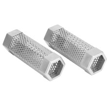2 Pack 6 Inch Stainless Steel Smoker Tube for Grill, Hex Mesh BBQ Smoke Generator for Easy Smoke Flavor