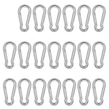Stainless Steel Carabiner Clip Spring Snap Hook 20 pcs