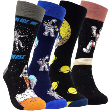 Chaussettes fantaisie pour homme - Motifs pop culture humoristiques, coton peigné, cadeau pour papa/petit ami
