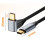 Cable USB-C macho a macho en ángulo, 0,5 m, 10 Gbps, 100 W 2