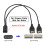 CY Type-C USB-C θηλυκό DC5V σε διπλό καλώδιο φόρτισης USB2.0Standard θηλυκό διαχωριστή τύπου A 2