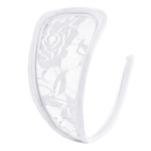 Calcinha fio dental feminina com renda floral, lingerie invisível e sexy, modelo tanga vazada.