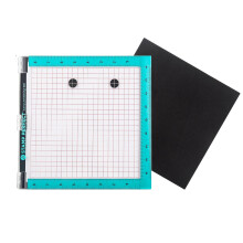 Stempelposisjoner, 10x10 tommers hengslet stemplingsplattform for perfekt presisjonsstempling, kortlaging, scrapbooking, med magneter og skumpute