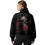 Dames zwarte cropped oversized sweater met kwartrits 2