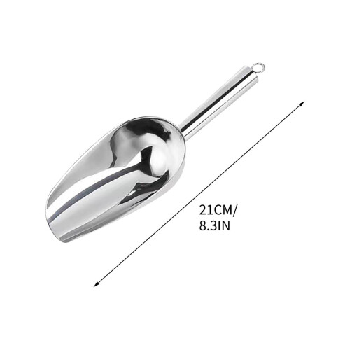 Colher de cozinha prateada de aço inoxidável de 6 oz (170 g) e 8,3 polegadas (21 cm)