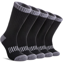 Chaussettes de randonnée thermiques en laine mérinos pour femmes, col rond, lot de 5 paires