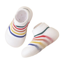 Babysokjes voor jongens en meisjes – Zachte antislip rubberen zool, brede pasvorm, zwart/wit, winter, pasgeboren tot peuter