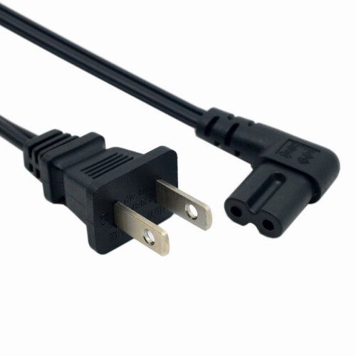 CY USA2pin Αρσενικό σε 90 μοίρες Ορθογώνιο Καλώδιο Τροφοδοτικού IEC320C7 1M 1