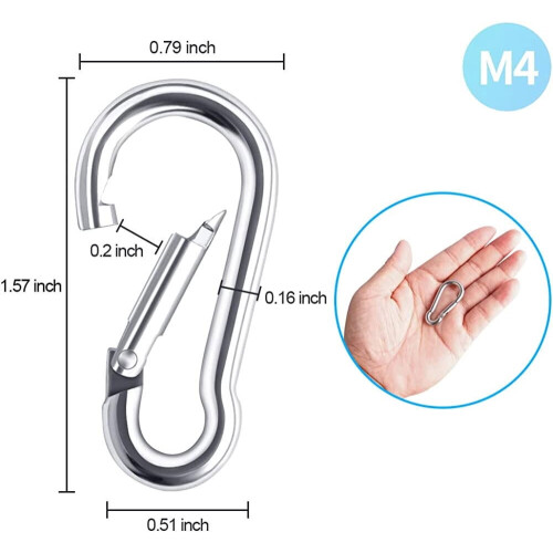 Mousqueton en acier inoxydable (20 pièces) 1