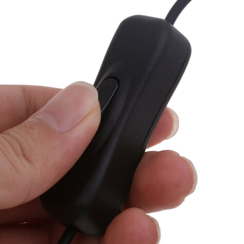 Cabo extensor USB com dois interruptores para carregamento e dados. 1