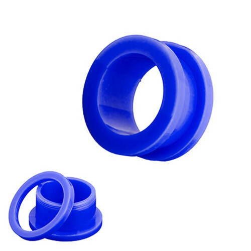 Ohrringe mit schwarzem, hohlem, ausgestelltem Rollendesign, je 8 mm 2